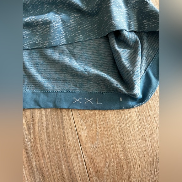 Lululemon Men’s Metal Vent Tech Short Sleeve Henley Utility Blue White - XXL - Picture 5 of 7